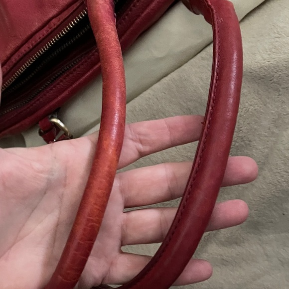 REHAB Red Cole Haan Leather Bag HuGE buy, fix, and sell high! - Picture 12 of 12